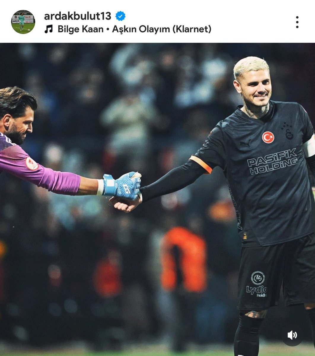 Mauro Icardi'nin iki penaltısını da kurtaran Arda Akbulut, "Aşkın olayım" şarkısıyla paylaşım yaptı.