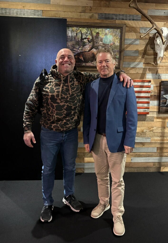 Grateful to <a href="/joerogan/">Joe Rogan</a> for having me on the show. I enjoyed the opportunity to sit down with Joe and delve into the issues.

Give it a watch or listen and let me know what you think.
 youtu.be/koSIQ-ASW8k or on Spotify.