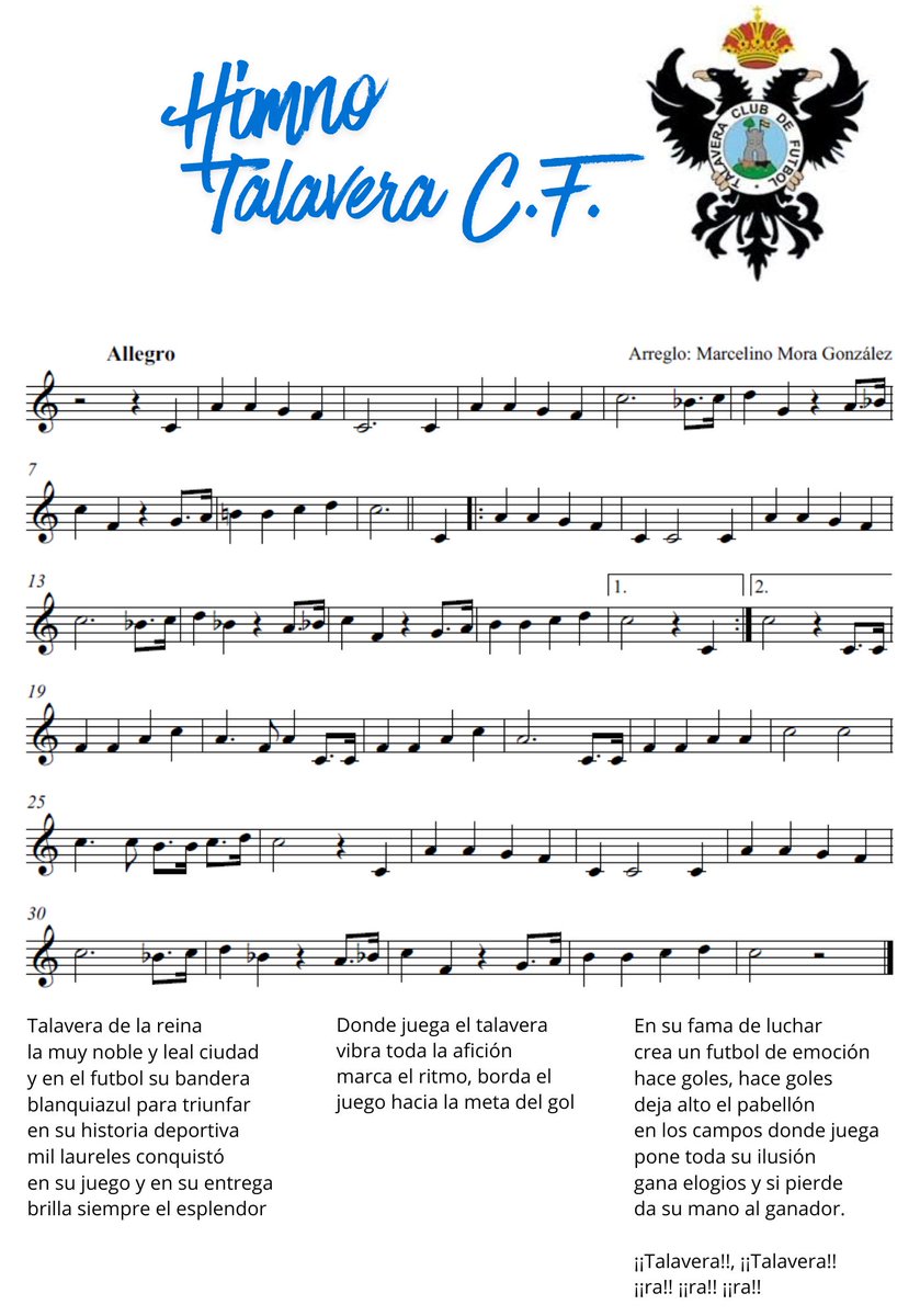 comolocosmusik's tweet image. Mis alumnos me han pedido tocar el himno del @CFTalavera con la flauta. Os lo dejo por si algún niño más de la ciudad se anima. 😉😉