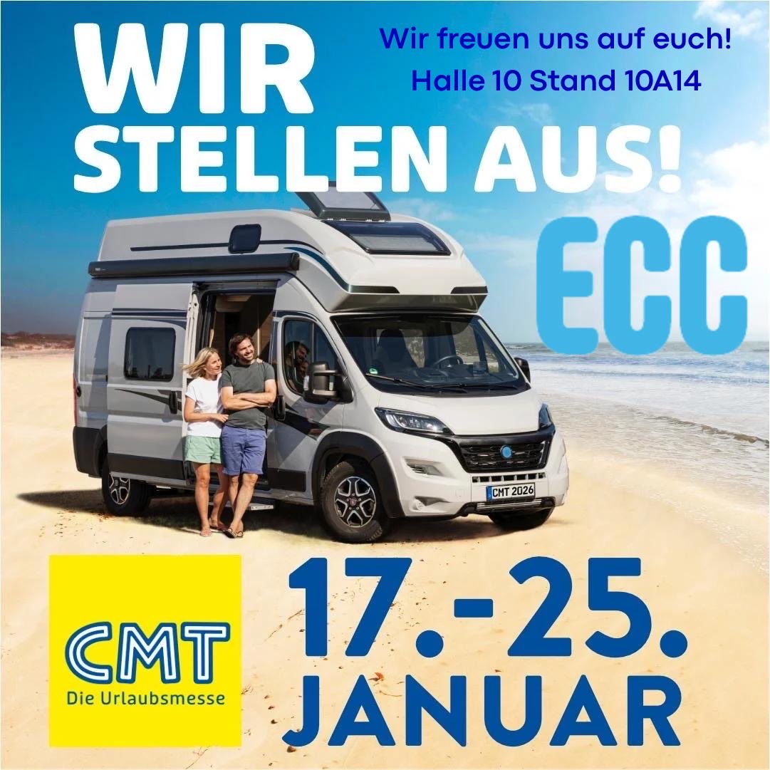ECC_Camping's tweet photo. Besucht Ihr auch die CMT in Stuttgart? Wir freuen uns auf euch in Halle 10 Stand A14 mit Campingplatz-Infos satt! Holt euch zudem exklusiv an unserem Stand den Campingführer „ECC The best of Europe“ sowie die Camping news Zeitung u.v.m. kostenlos. 17.1.-25.1.26 - Sehen wir uns?! https://t.co/41Onv80lC4