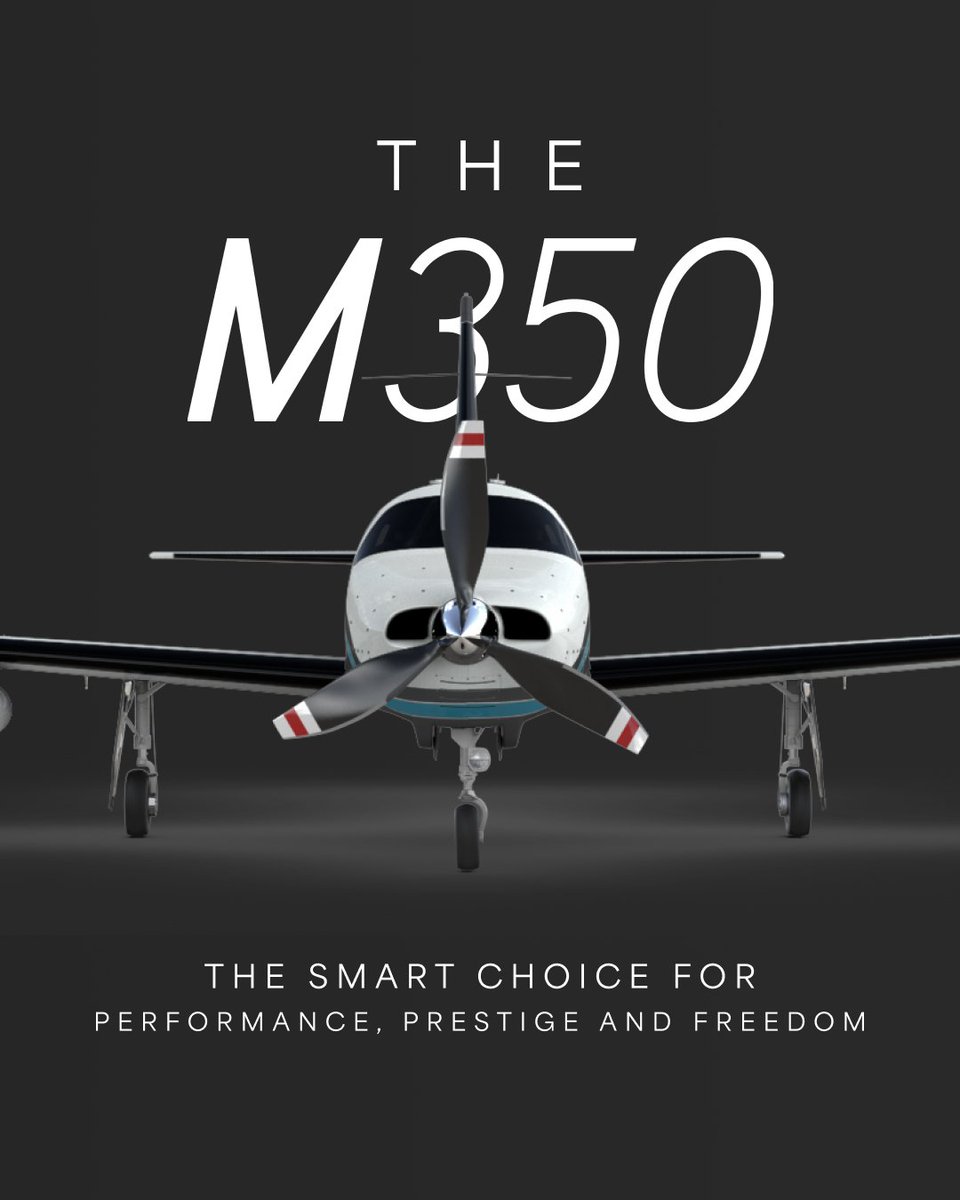 piperaircraft's tweet image. Effortless? Absolutely.

Every detail of the M350 is intentionally engineered to elevate performance while maintaining a distinctly refined presence.

Get to know the M350.  Visit piper.com/model/m350/ for more.

-
#PiperAircraft #FreedomOfFlight #FlyPiper #Aviation #Aircraft