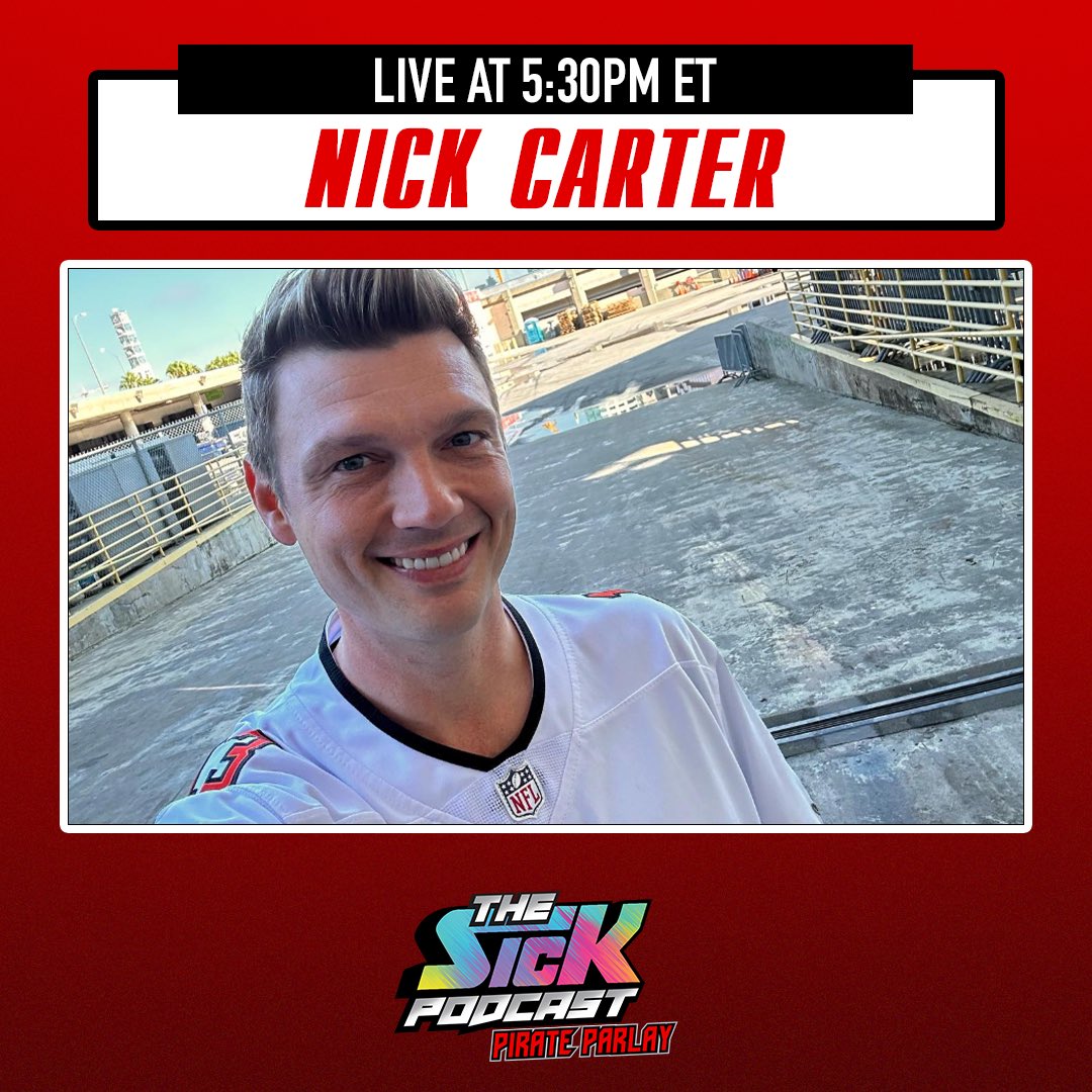 sickpodbucs's tweet image. Live today at 5:30pm ET‼️

@nickcarter joins @JCAllenNFL to discuss all things Bucs and more!

Set a reminder: youtube.com/live/mvs2UoU7B…

#thesickpodcast