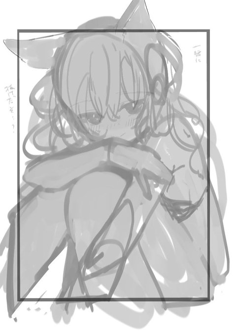 ラフ垢作ったんですがこんな感じのから完成していくとこ段階的に上げるんで興味ある方ぜひ(@ichigomasi0815 ) 