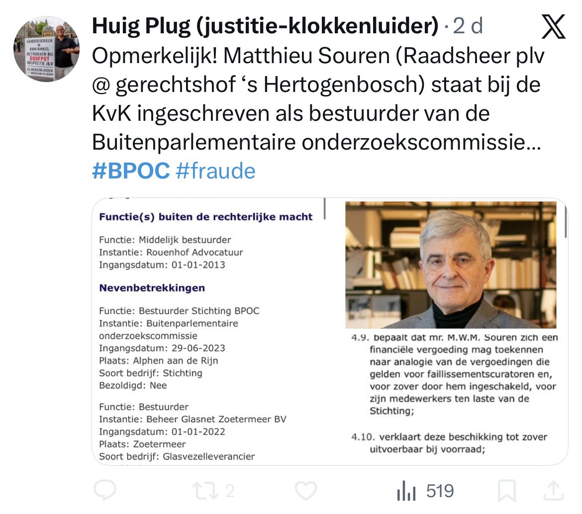 LieveToet's tweet image. #BPOC @huig_plug klopt. uitspraken.rechtspraak.nl/details?id=ECL… Als door de rechtbank aangewezen curator, gek. In hetzelfde vonnis werden de Kuitjes ontslagen als bestuurder. De dochter lijkt d’r vervolging te hebben afgekocht met ‘t geven van info over de oplichting. Bijv. de verzonnen agenten