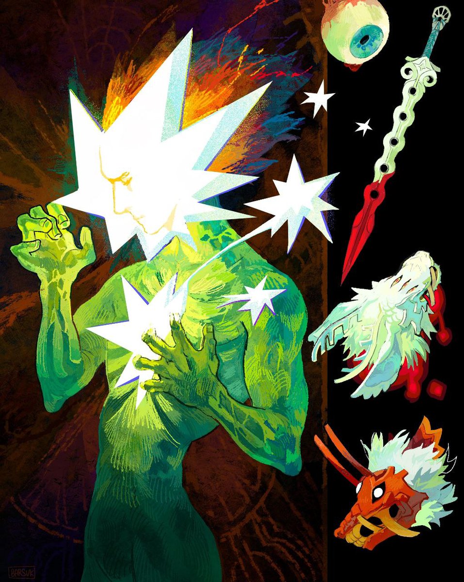 vetkhiy_barsuk's tweet image. Hi! I'm Barsuk!!  I love to draw illustrations...and OC 🌚🌿

#PortfolioDay