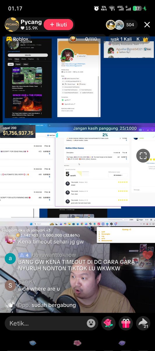 justeurel's tweet image. Ga tidur-tidur cuma ngeliatin QA The Forge keciduk jual script 😂
Abis kena bumgkam -&amp;gt; aida nonton stream -&amp;gt; di-pm aida -&amp;gt; QA kena banned permanent (kick) GG W 😂
