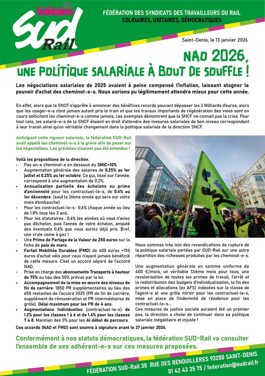 ⛔️Une politique #salariale à bout de souffle au <a href="/GroupeSNCF/">Groupe SNCF</a> !