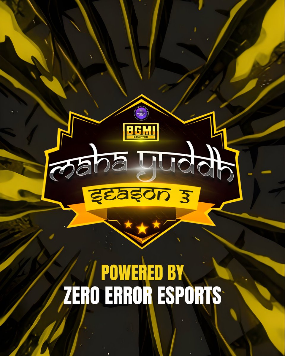 🔥 MahaYuddh S3 is getting BIGGER! 🔥
Proud to collaborate with Skyroads MITS for BGMI MahaYuddh Season 3 🏆
LAN dates announcing VERY SOON 👀
Powered by Zero Error Esports ⚡