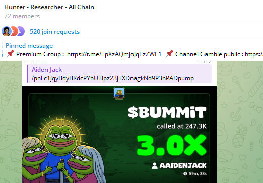 's tweet image. 3X 

247K to 750K

John Bummit is a shitposter type account (like rainbowfish) 

‌‌‌‌John Bummit  #Bummit   #SOL  

c1jqyBdyBRdcPYhUTipz23jTXDnagkNd9P3nPADpump

x.com/ibraquant/stat…

CALL : t.me/AidenJackGems/…