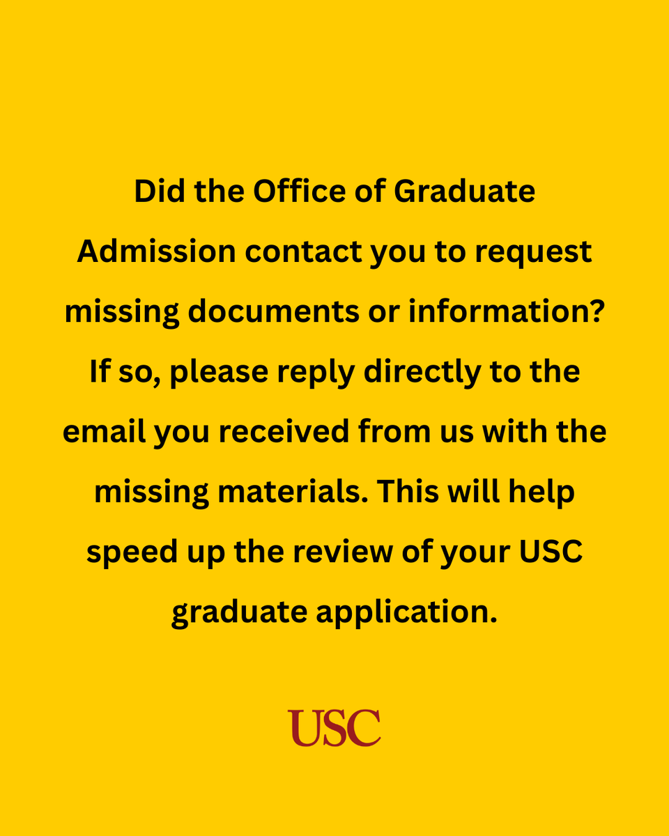 USC Grad Admission tweet media