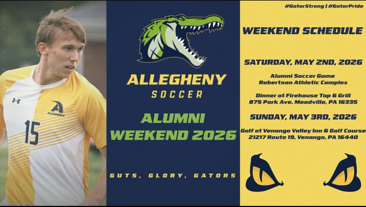 Can’t wait to see all of our men’s soccer alumni back on campus in May! 🐊⚽️ Keep an eye out for more details and registration information this spring! 👀
