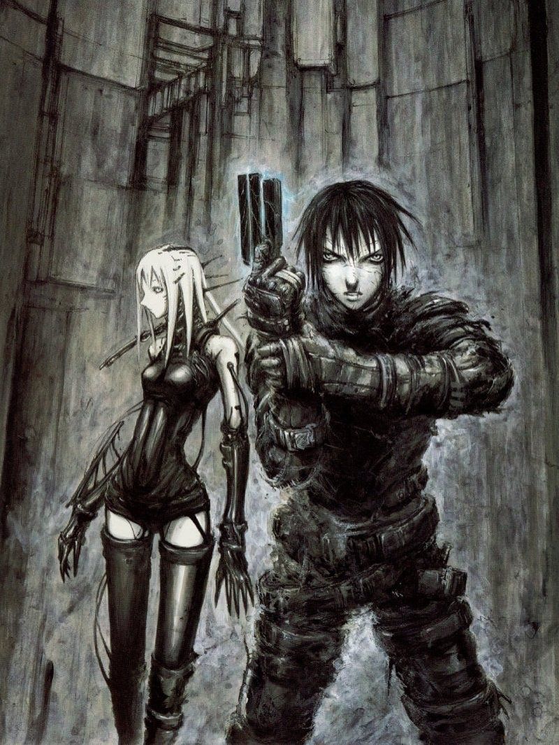 90sPiictures's tweet photo. Cyberpunk art by Tsutomu Nihei https://t.co/vgzqhYXsXi