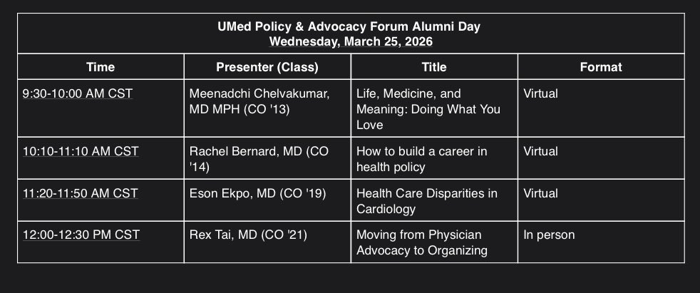 CardiBeatMD's tweet image. Excited to be presenting at this year’s Urban Medicine Policy and Advocacy Forum. I am proud of the work my medical school does and the medical students who are committed to partnering with local organizations to address health disparities through service learning and advocacy.