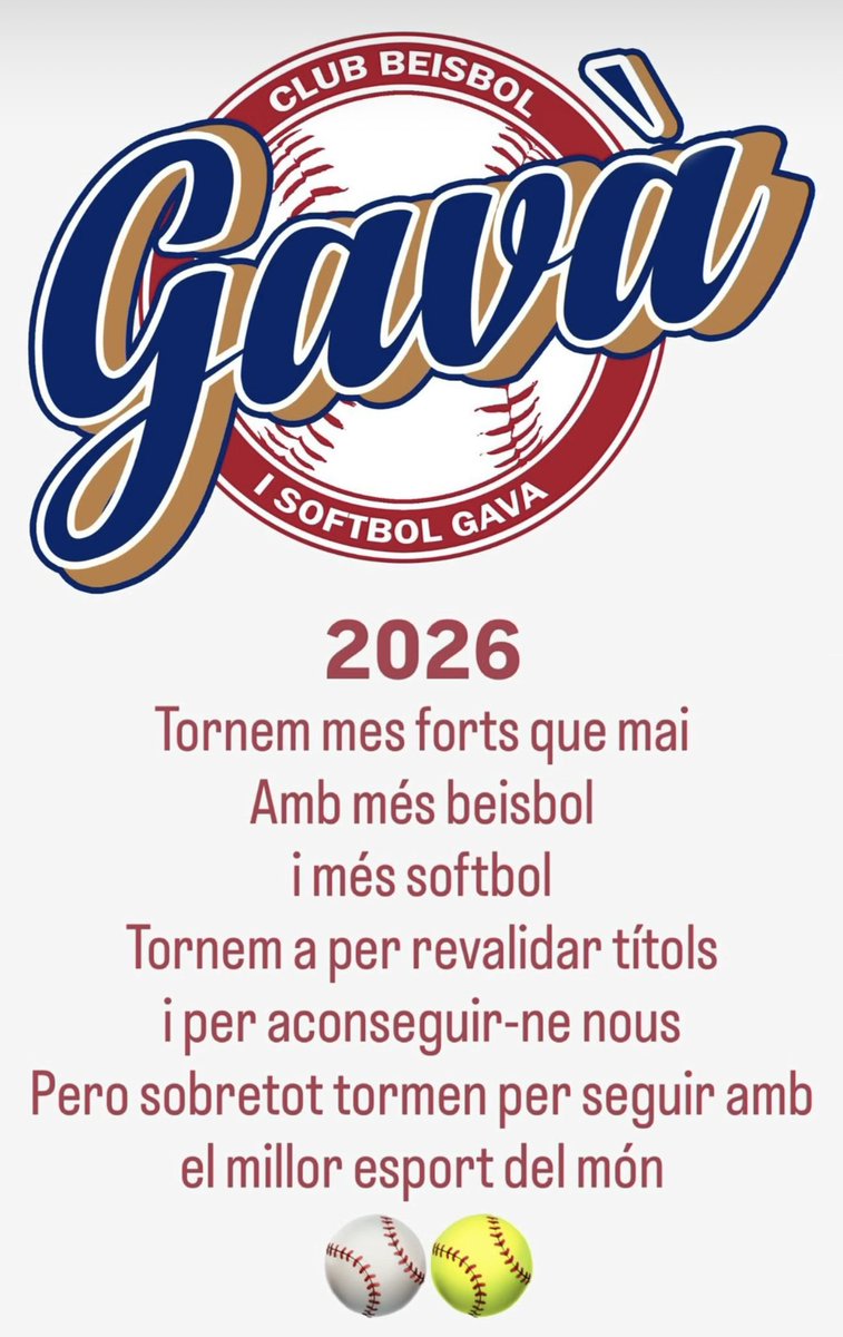 Começa un nou any i un nou repte.
Começa temps de beisbol i softbol, temps d’esport.

#beisbol #baseball