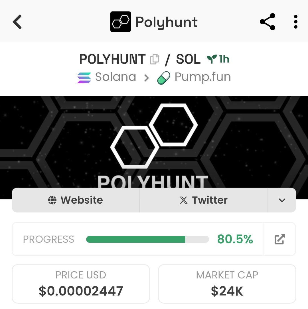 ChaseTheGem's tweet image. 🔥 Hot Bag Chaser Pick

$Polyhunt
MC: $24k

CA: D7LGd1pQsWYJcePYGLtusQjSjxkUqXcwttpWfTjbpump

⚠️ High risk play. just sharing what I’m watching. enter with caution and manage your risk.

#BagChaser #SolanaGems #Pumpfun