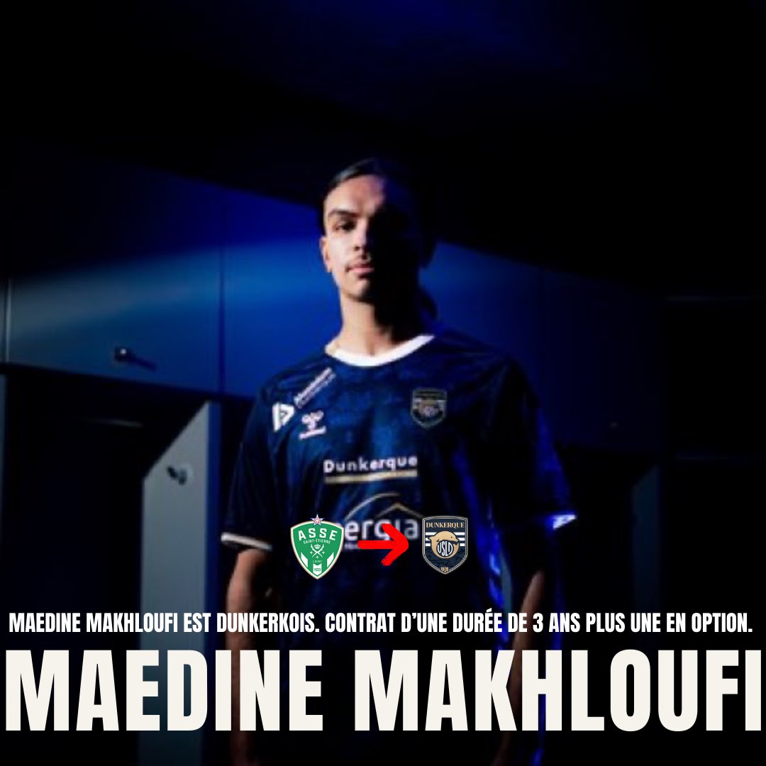 TRIBUNESTE42100's tweet image. MAEDINE MAKHLOUFLI TRANSFÉRÉ À DUNKERQUE

Formé à l’ASSE depuis 2013, Maedine Makhloufi (20 ans) quitte définitivement le Forez et s’engage avec l’USL Dunkerque, actuel 6e de Ligue 2 BKT.

#ASSE ⎜#TribuneStephanoise