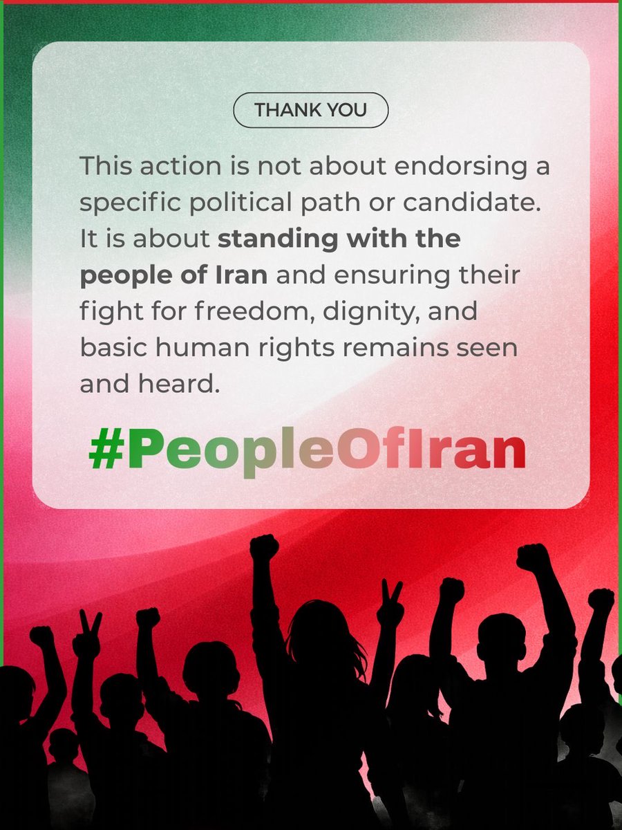 royasol's tweet photo. #PeopleOfIran - you are bravery and courage personified. Our hearts are with you, and we support your fight for freedom, dignity, and human rights. We stand with you. https://t.co/0EGnWilG74