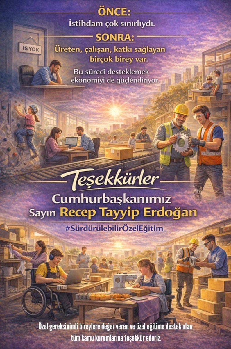 GorgunNecmettin's tweet photo. @ramazan_ka26068 @RTErdogan @EmineErdogan @cbsbb @tcmeb #SürdürülebilirÖzelEğitim
@RTErdogan @EmineErdogan @cbsbb @tcmeb @tcailesosyal @HMBakanligi @memetsimsek @Yusuf_Tekin https://t.co/p7EVHAjsrz