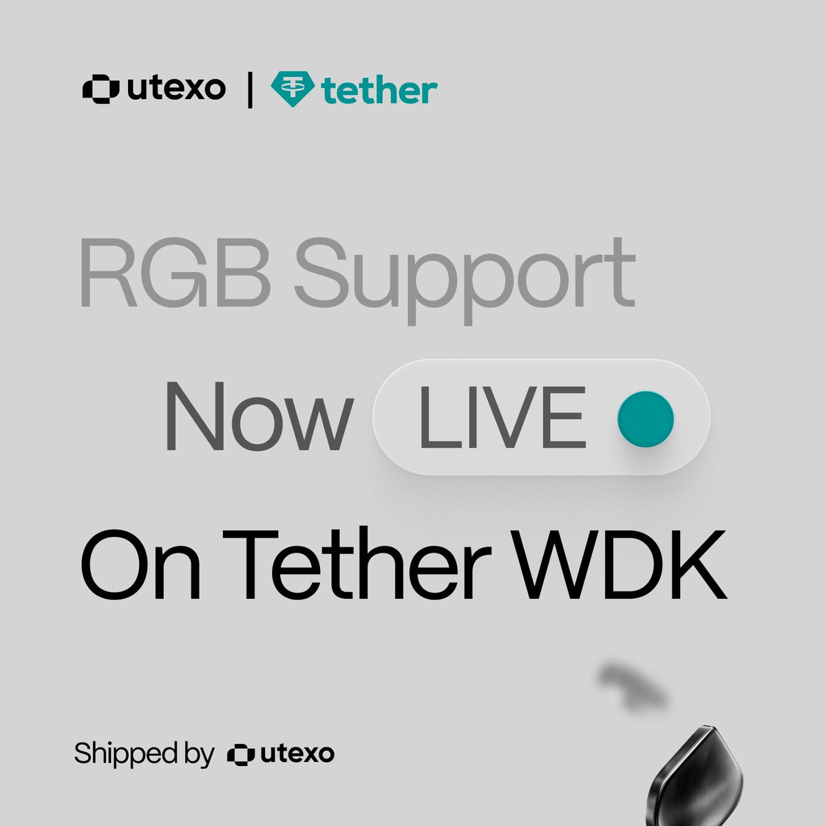 RGB support is now live in @tether Wallet Development Kit, integrated via  our SDK! WDK-powered wallets can now issue, receive, and transfer RGB  assets. Shoutout to @paoloardoino and the WDK team: $USDT