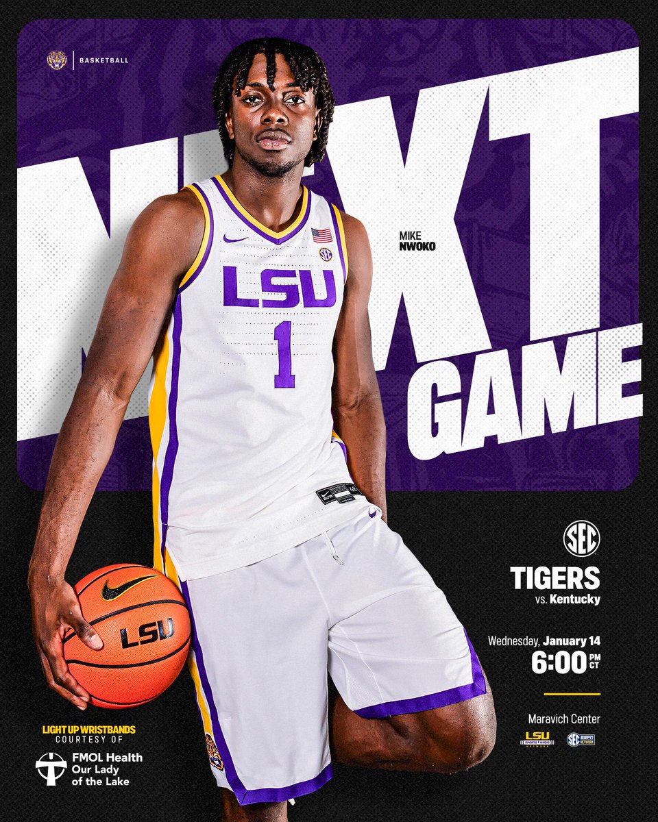 LSUBasketball's tweet image. Tigers versus Cats on a Wednesday Night 🐅
