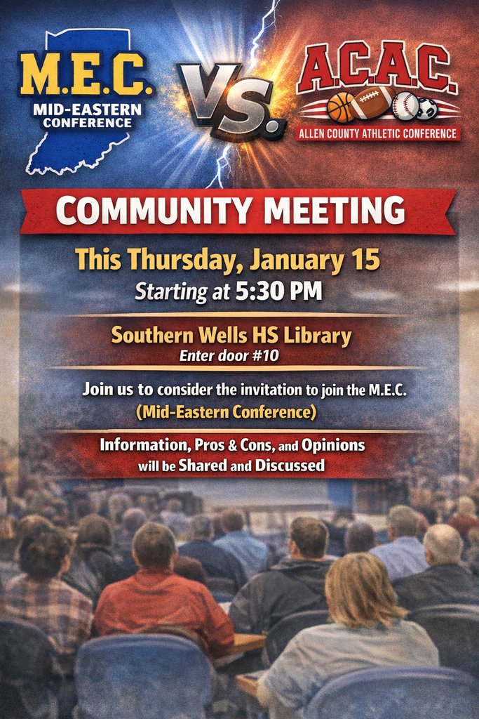 SWCS_Raiders's tweet image. Join us this Thursday to discuss the invitation to the M.E.C.  See the attached flier!
