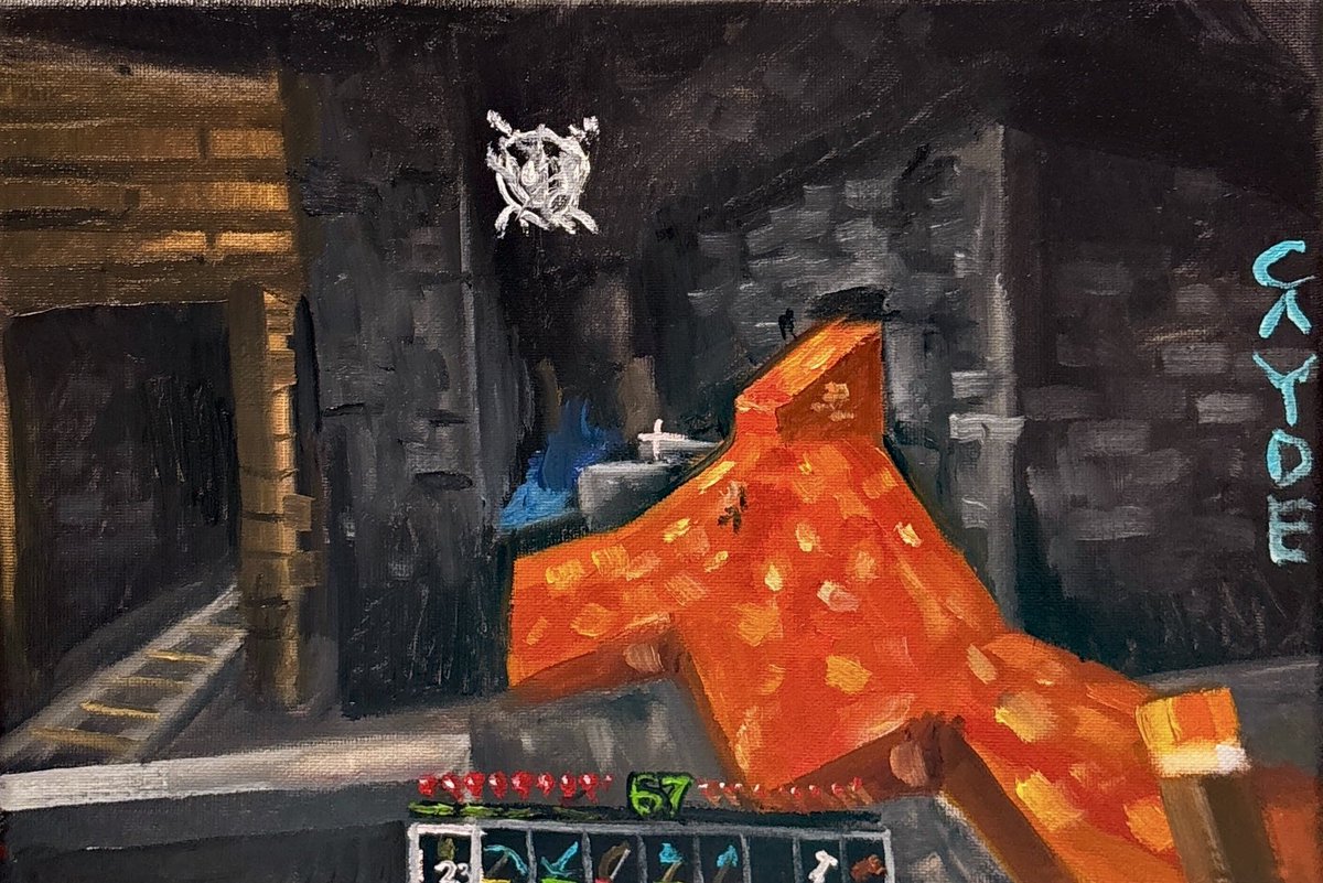 caydeplanet's tweet image. Here’s some of my favorite Minecraft Paintings I’ve made