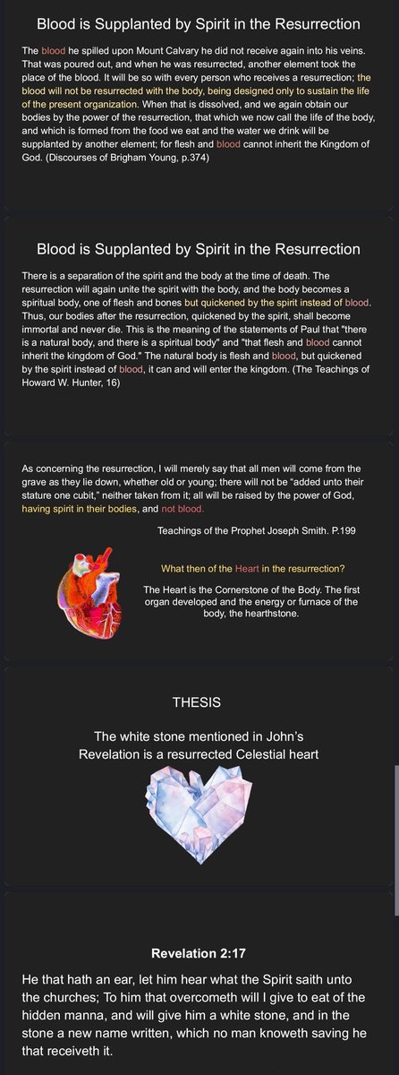 LeilandTanner's tweet image. Adam did not have blood before The Fall.

Christ shed His blood willingly and does not have blood in His Resurrected body.

Asking for our broken hearts is literal. We will not have blood in the Resurrection. We give our life in blood to Him.
