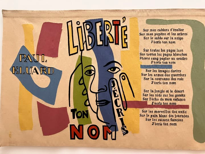 Actualité 
#LIBERTE
"J'écris ton nom Liberté" de Paul Eluard.
(Dépliant de Fernand Léger. Biot)