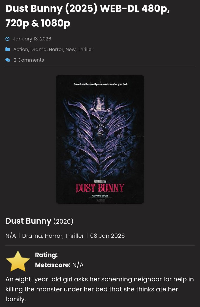 Charles_ECU's tweet photo. Dusty Bunny (2025)
Download 🔗 
https://t.co/3uQgGxuW8R https://t.co/LbAcJI36qF