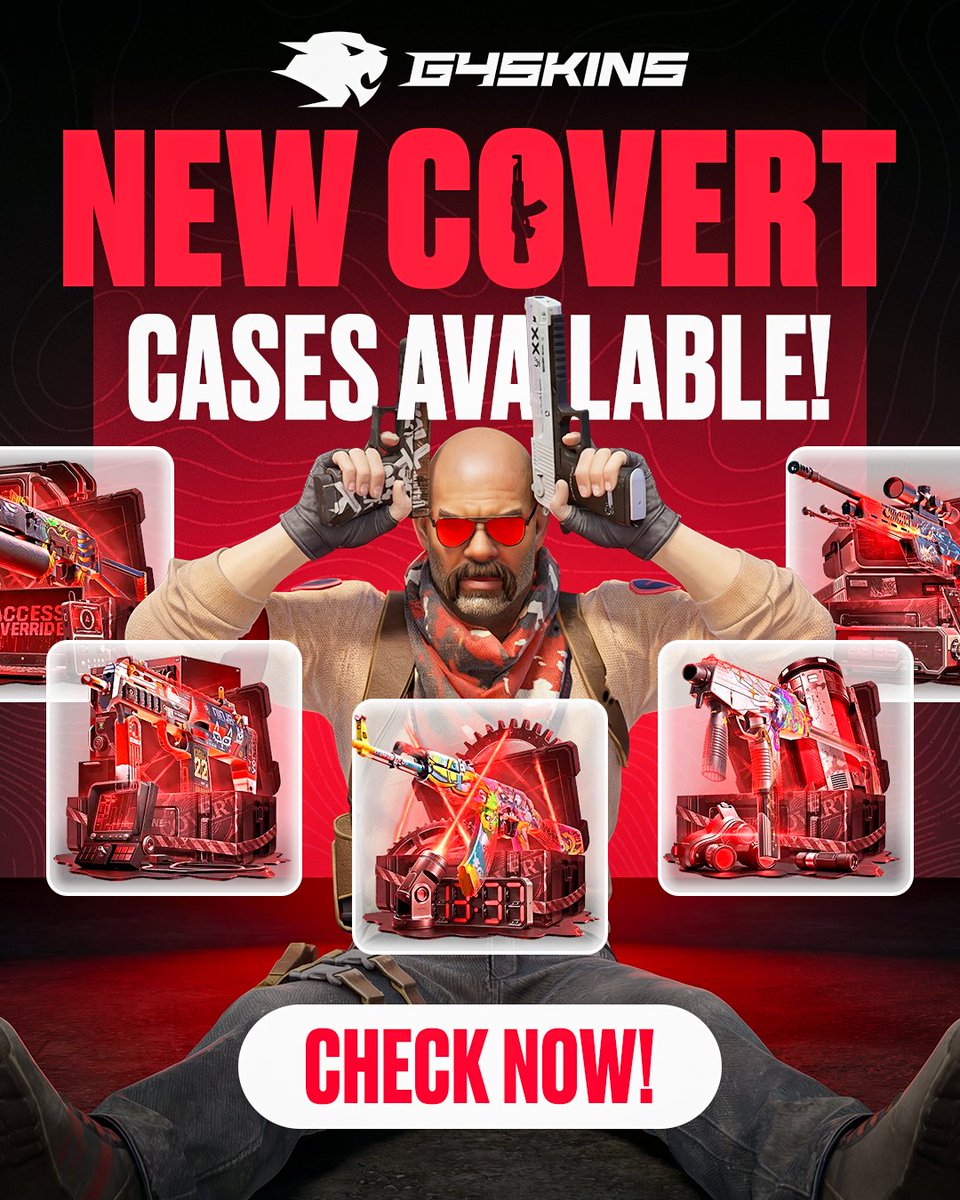 g4skinsdotcom's tweet image. 🔴NEW SECTION AVAILABLE NOW!

New section with covert cases just landed!

Check it out on G4Skins!❤️ 

#covert #cases #skins #g4skins #section #cs #cs2 #counterstrike #counterstrike2
