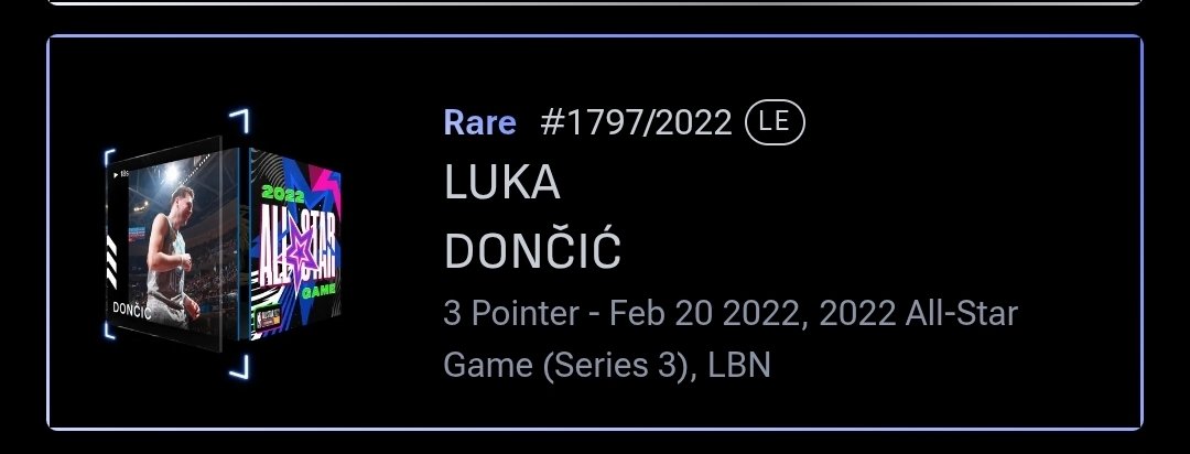 collctn_connctn's tweet image. Giveaway
Luka Rare @NBATopShot moment
To enter:
↩️ Repost
2️⃣Tag 2 collectors
❤️ The episode on YouTube

Bonus entry....Comment your favorite non-sports collectible in the video comments (video link below)
youtu.be/w_1qGZtaVvk