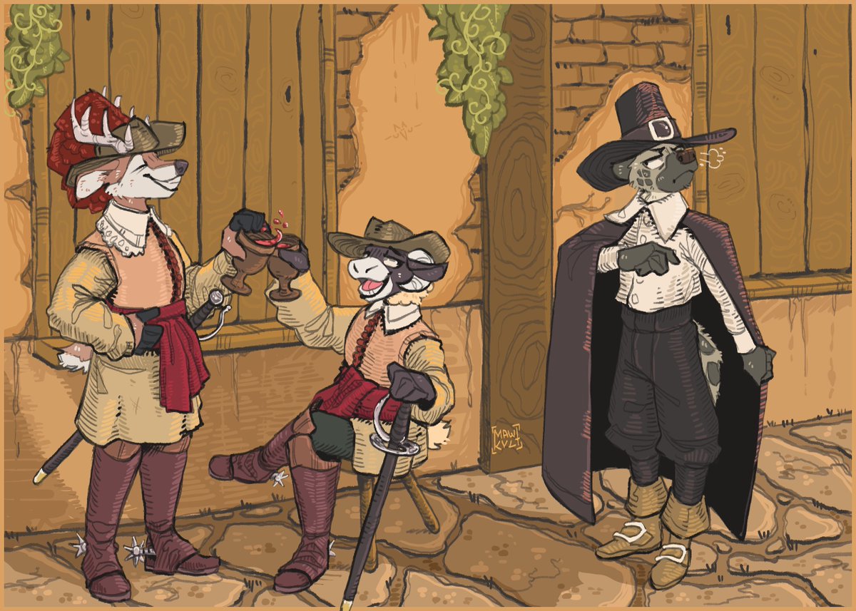🦌🍷🍷🐑
