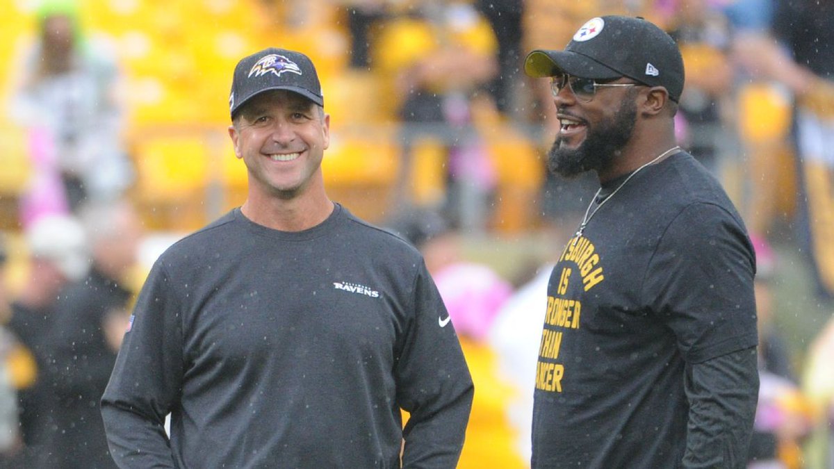<a href="/AdamSchefter/">Adam Schefter</a> <a href="/JFowlerESPN/">Jeremy Fowler</a> These guys don't coach the Ravens and Steelers anymore...
