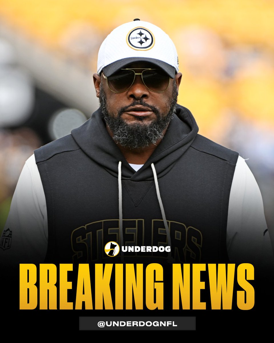 UnderdogNFL's tweet image. Mike Tomlin to step down as Steelers HC.