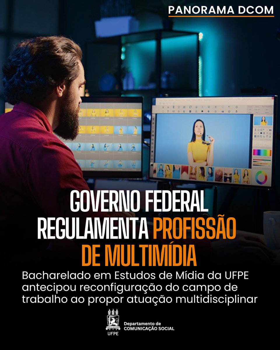 ufpecac's tweet image. É sancionado a lei federal que regulamenta o exercício da profissão de multimídia. Um profissional multifuncional, apto a atuar com criação, produção, captação, edição, gestão e distribuição de conteúdos digitais em diferentes plataformas. Leia + instagram.com/p/DTddSz4AFvy/