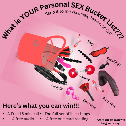 SamarasPhoneSex's tweet photo. I want to hear all about your sexual bucket list! Things you want to try that you have never done before. Anal, electricity, bondage, you name it! Share your list with me and do a call, and you can win a prize! I can't wait to hear you! #kinks #bucklist #contest #sex #TempleSirens