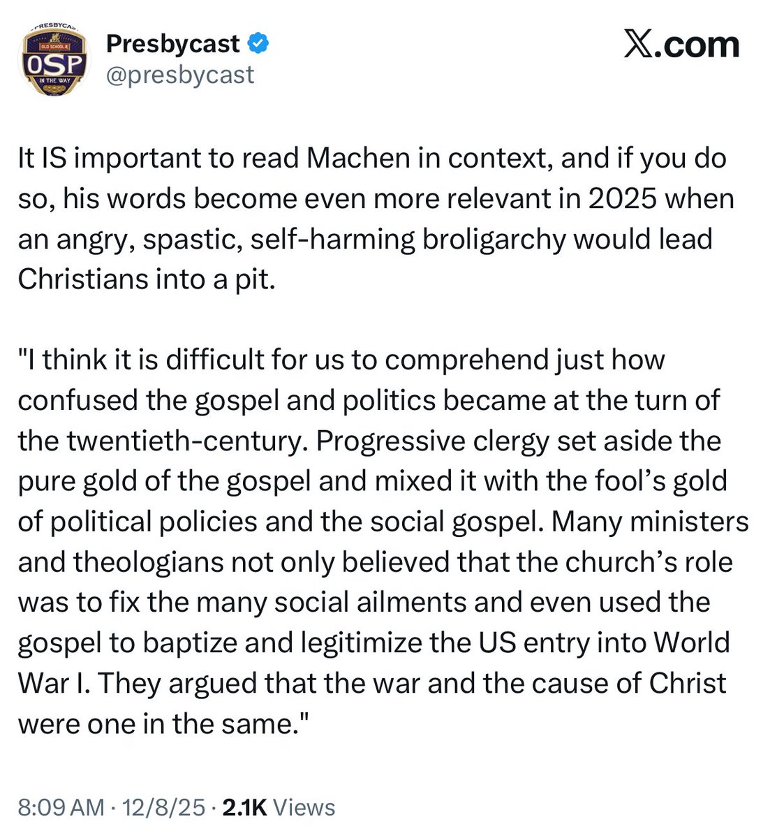 “You have a pope…”