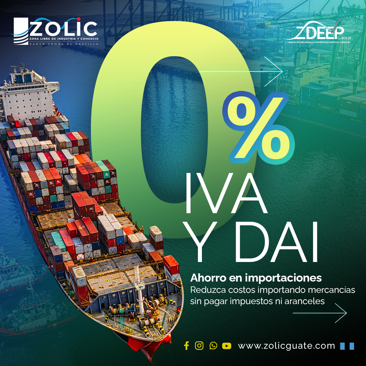 📢 Conoce a nuestro socio <a href="/ZOLICGUATEMALA/">ZOLIC-GUATEMALA</a>  

Los regímenes de ZOLIC y las ZDEEP están diseñados para atraer  inversión, facilitar el comercio y hacer más eficiente las operaciones industriales, comerciales y de servicios 💯
