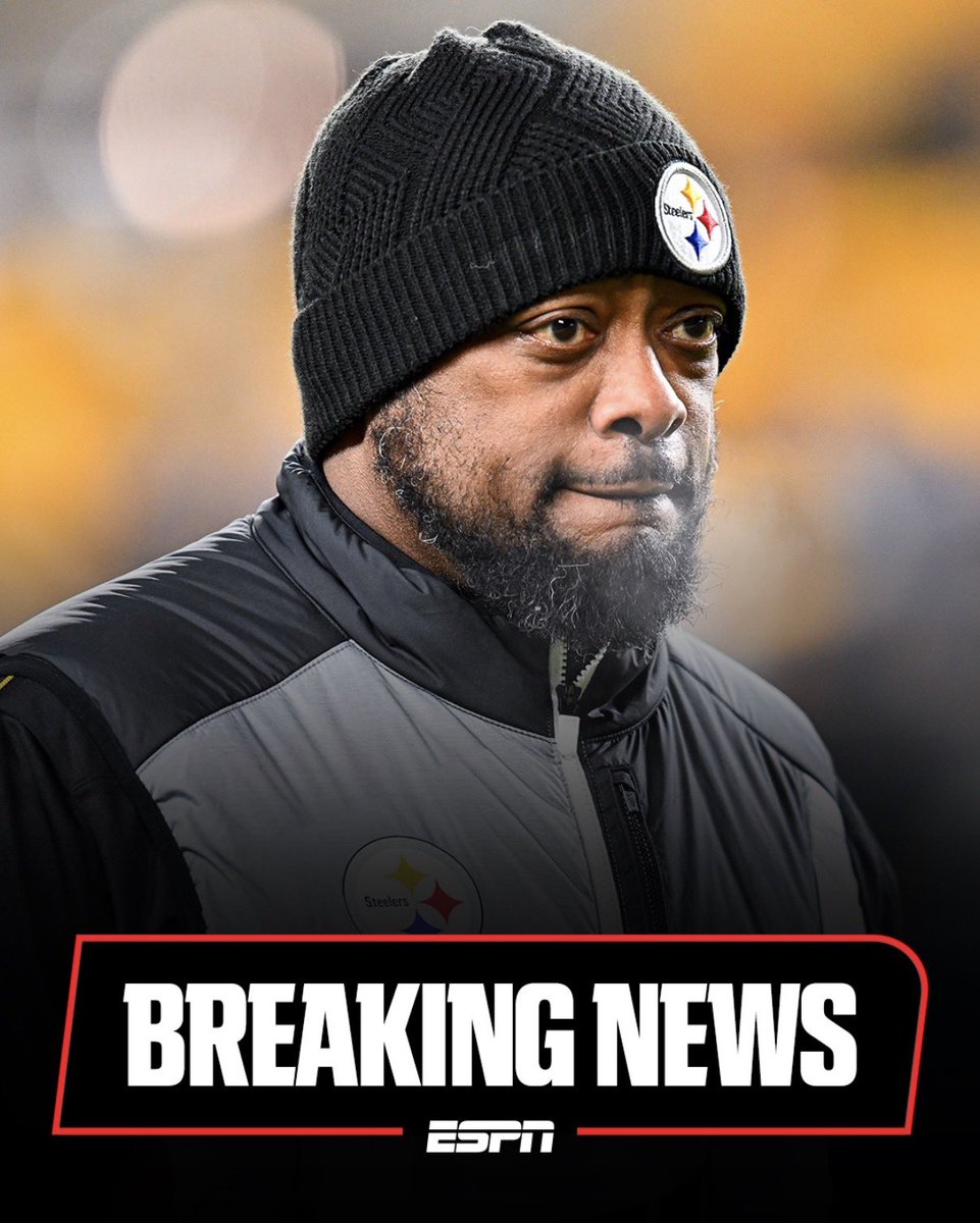 AdamSchefter's tweet image. Breaking: After a historic 19-season run in Pittsburgh, Mike Tomlin just informed his team that he is stepping down as the Steelers head coach, sources tell @JFowlerESPN and me.

The Steelers now will be looking for only their fourth head coach since 1969.