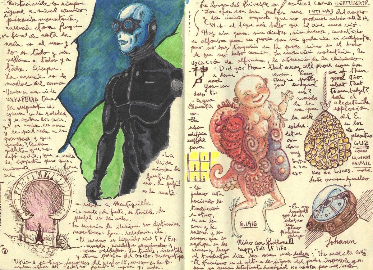 TheCinesthetic's tweet image. Guillermo del Toro sketchbooks ✍️