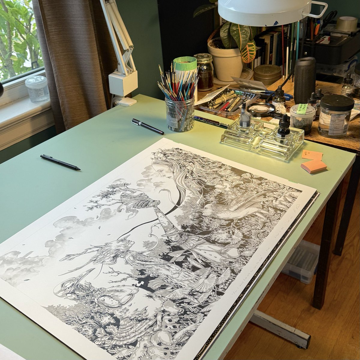 Lost_Machine's tweet image. A corner of my studio in September.