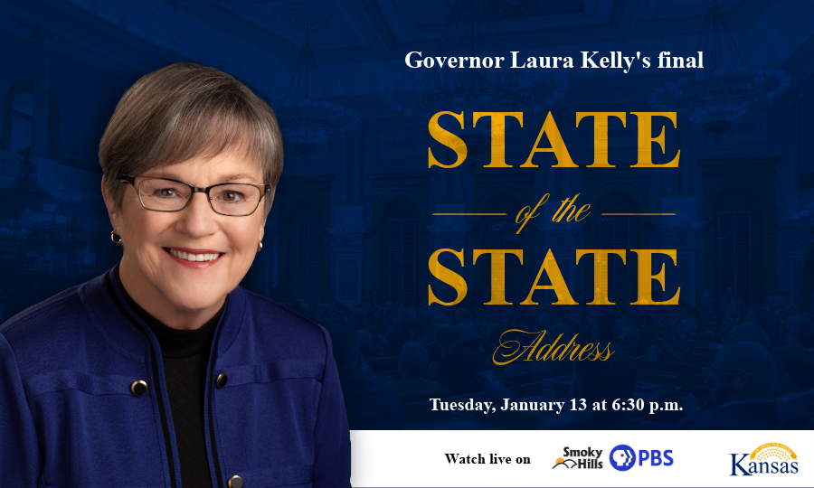 Tune in tonight at 6:30 p.m. as I deliver my final State of the State address to the #ksleg. Watch live on Smoky Hills PBS. #SOTS 
 
YouTube: youtube.com/live/2z1hGpld4… 
Facebook: Smoky Hills PBS