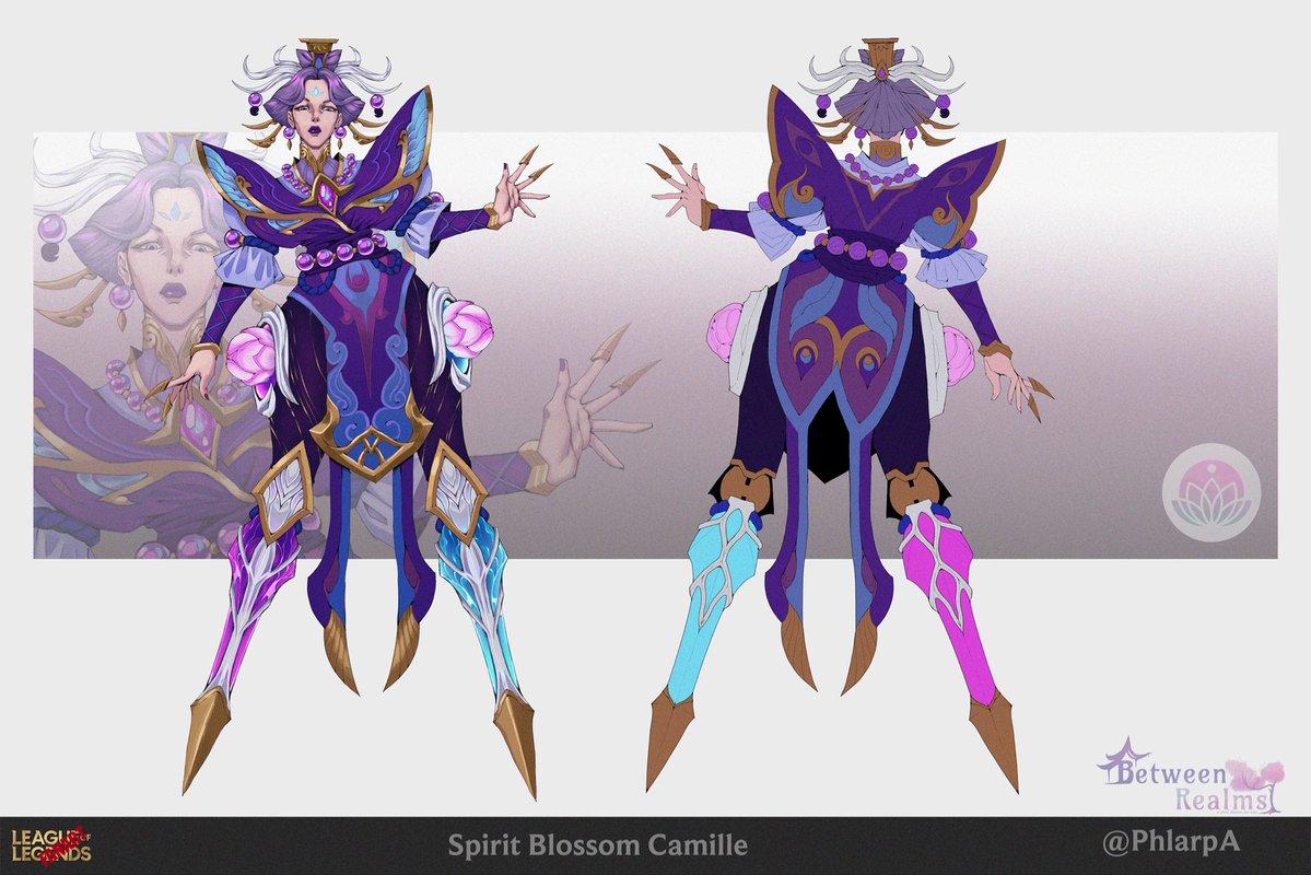PhlarpA's tweet image. Been a blast for the past few moments working on the Between Realms Zine! I got lucky enough to work on a Spirit Blossom Camille design, the spirit of the judge, she dispenses her judgement without remorse and with perfect clarity.
#BetweenRealmsArtist #LeagueOfLegends