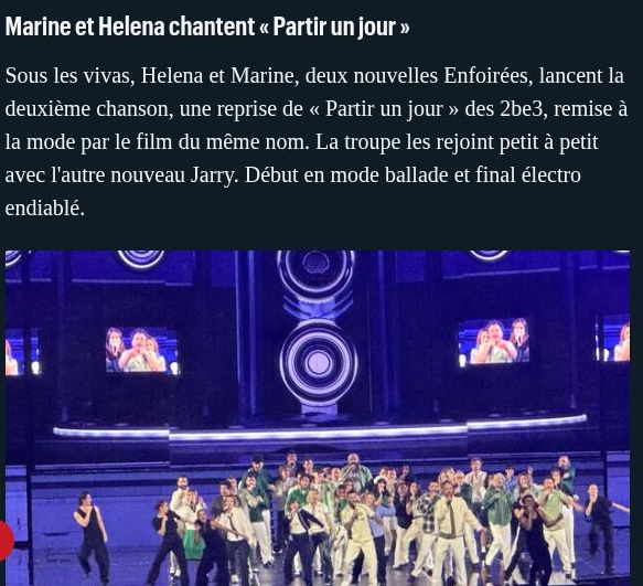 Marine et Héléna chantent ensemble aux enfoirés #StarAcademy #StarAcademyLeLive #Marine #Helena