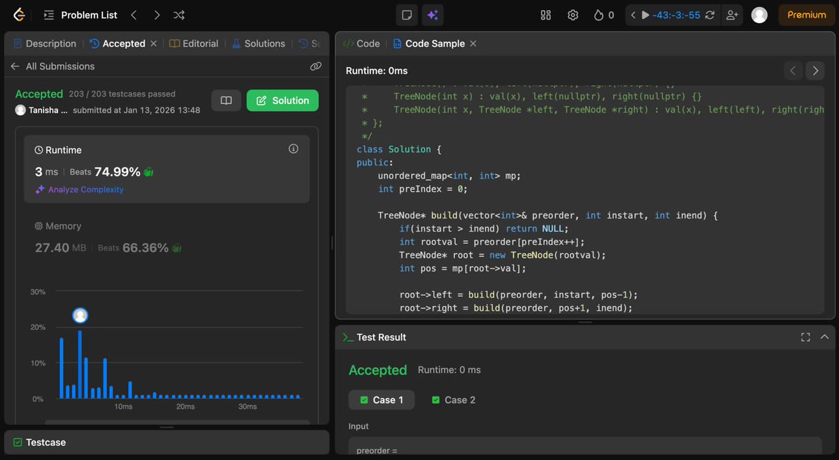 Tanniii_shah232's tweet photo. Today’s progress 💻
➡️ Woke up at 8:30 (missed one class)
➡️ Classes
➡️ DSA
➡️ Next class prep
Still showed up. Still moving forward 🚀
#BuildInPublic #WomenInCode #IITRoorkee #DSA #Consistency https://t.co/oWbkzpisjp