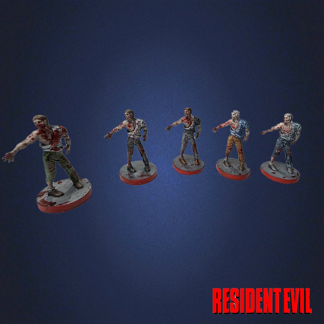 RiftOut's tweet image. Resident Evil 3 Boardgame all Zombies Type 2 painted