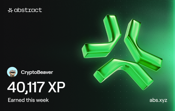kryptobeaver's tweet image. XP day on @AbstractChain