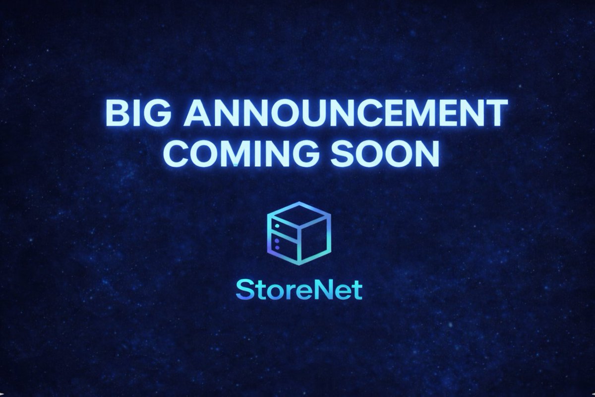 StoreNet_01's tweet image. BIG ANNOUNCEMENT COMING SOON!
This isn't just another update. This is a pivotal moment for StoreNet and for every believer in a truly decentralized future. Stay tuned. Stay close. Turn on notifications. You don’t want to miss this.

#StoreNet #Announcement #ComingSoon