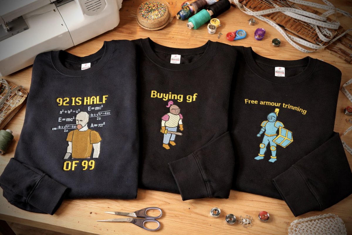 99SlayerTab's tweet image. 🎁 #Runescape #Giveaway 🎁 

OSRS Embroidered Jumper Giveaway! 👀 

1️⃣ Lucky Winner! 🏆 Good luck everyone!🤞

How to enter:
- Follow @DankEmbroidery ✅
- Like &amp;amp; Retweet this post ✅
- Comment your #OSRS username ✅