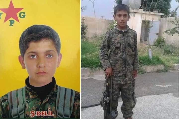 AsaadHannaa's tweet image. The Kurdish forces in Syria rely heavily on kids/girls in their forces.